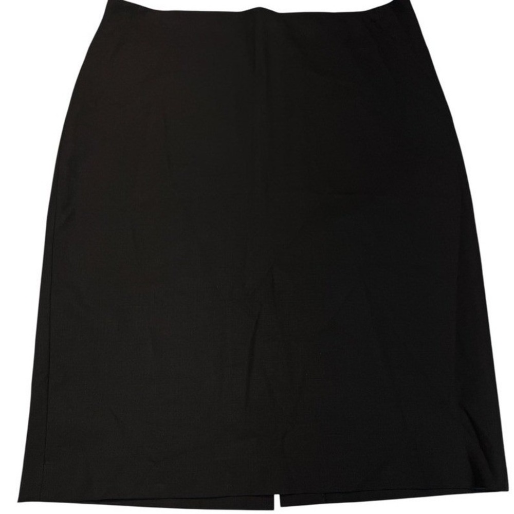 Theory Black Wool Pencil Skirt Womens Size 2 Knee Length Stretch Career